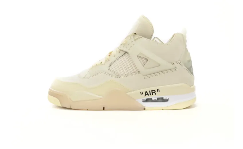  OFF White x Air Jordan 4 Sail Yellow CV9388-100