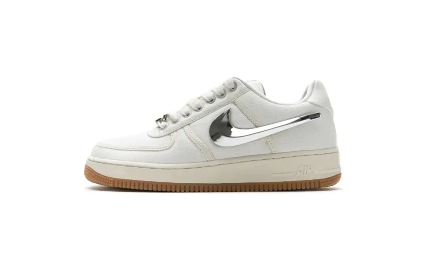  Travis Scott x Nike Air Force 1“Sail” Cream AQ4211-101