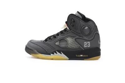  OFF-WHITE x Air Jordan 5 Black CT8480-001  01