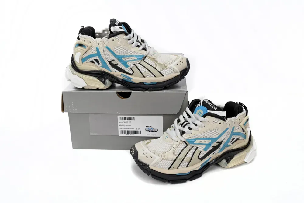rep Balenciaga Runner Beige Grey Blue