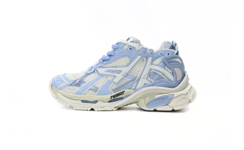 fake Balenciaga Runner White Light Blue