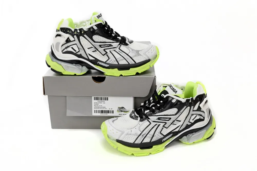 rep Balenciaga Runner White Neon Yellow 