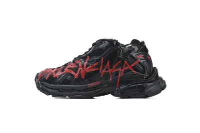 Balenciaga Runner Graffiti Black Red 677403W3RBQ1060 01