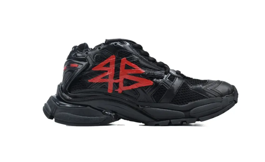 Balenciaga Runner Graffiti Black Red rep