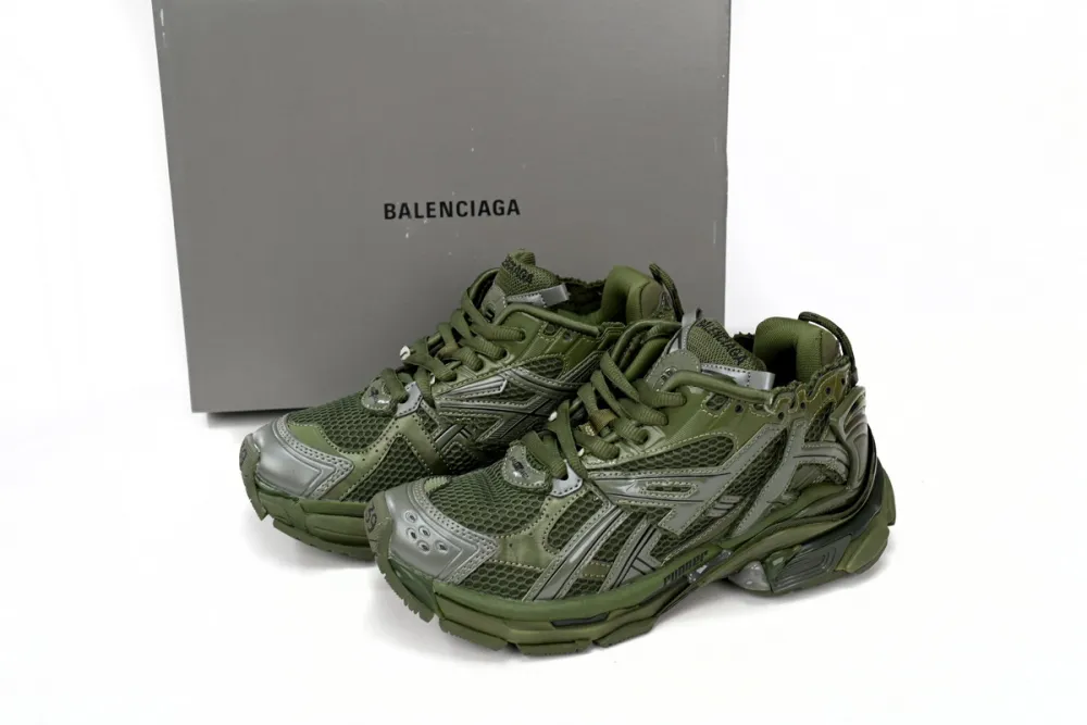 Balenciaga Runner Leather Free Khaki  replica