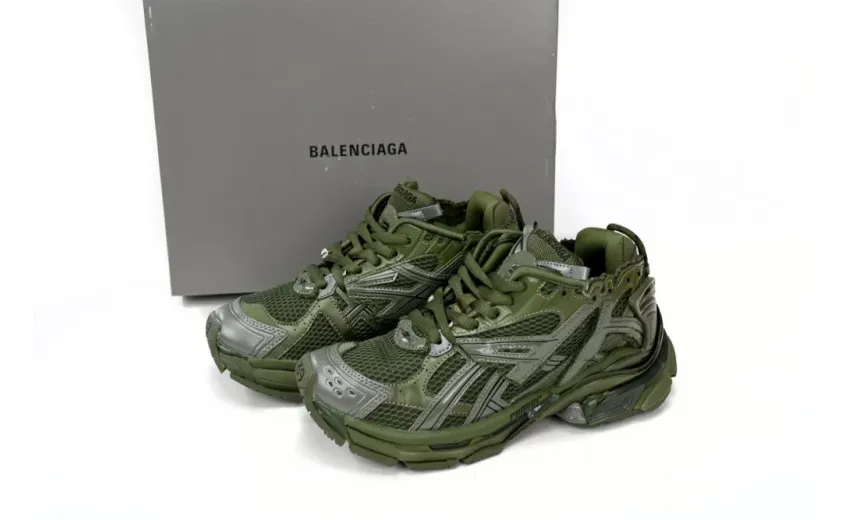 Balenciaga Runner Leather Free Khaki  replica