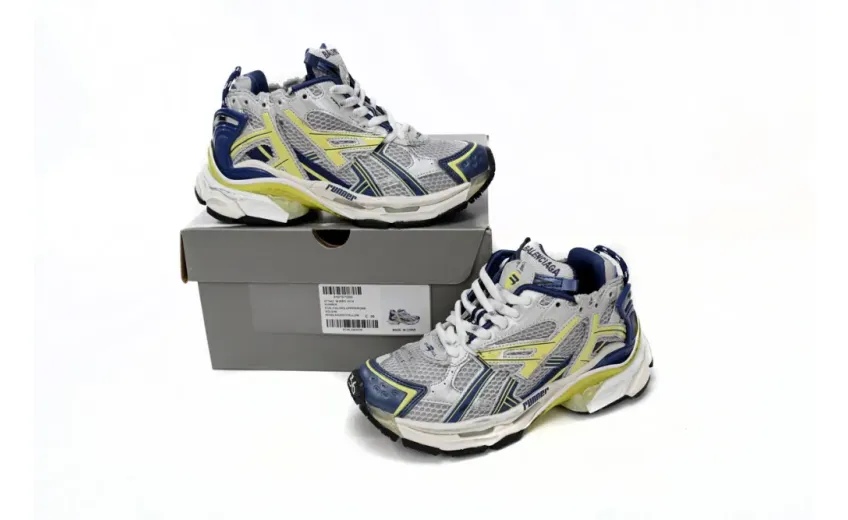 rep Balenciaga Runner White Blue Yellow