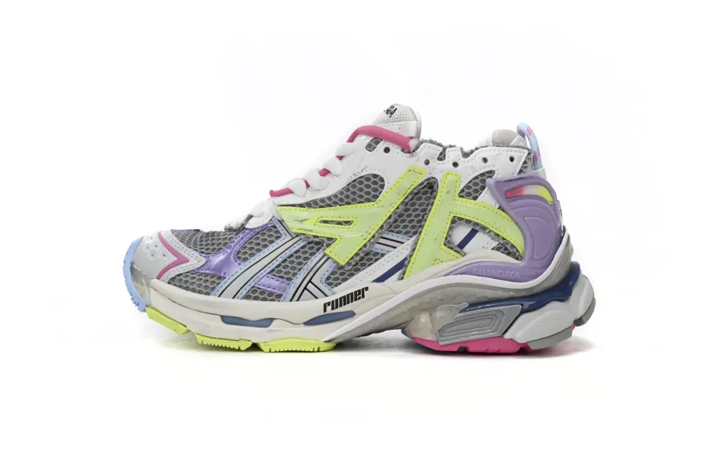 fake Balenciaga Runner White Yellow Purple