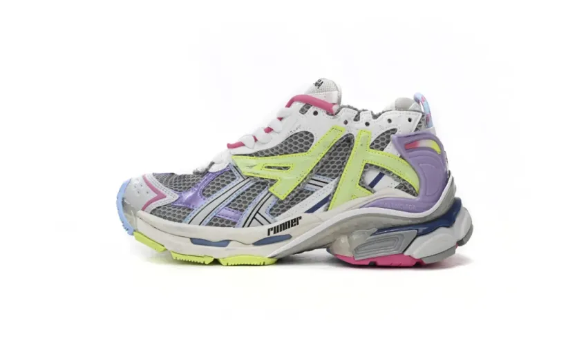 fake Balenciaga Runner White Yellow Purple