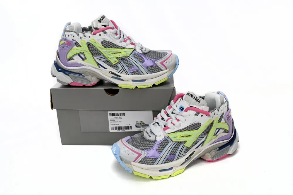 Balenciaga Runner White Yellow Purple replica