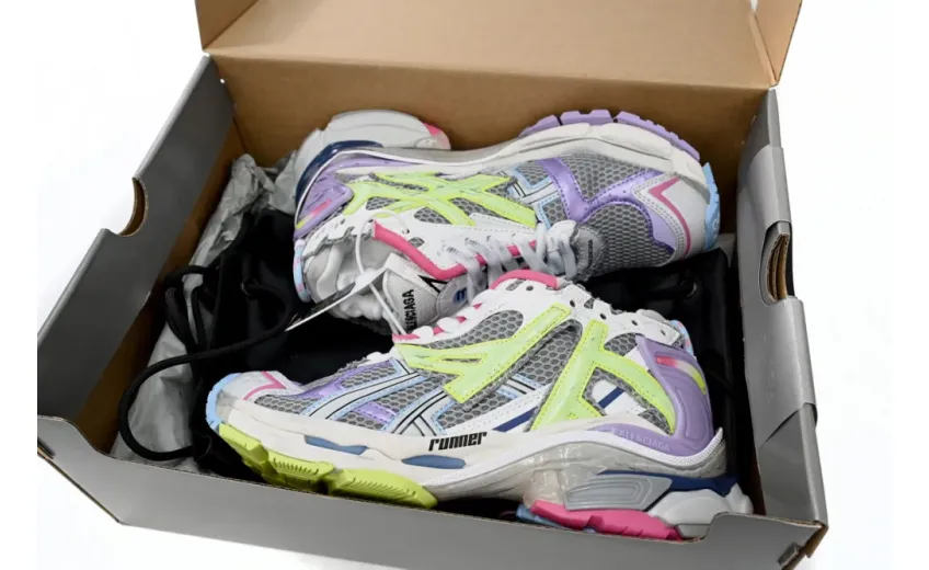 rep Balenciaga Runner White Yellow Purple