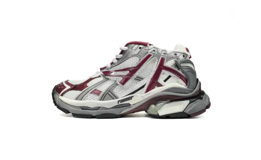 fake Balenciaga Runner Sneaker 'White Burgundy' 