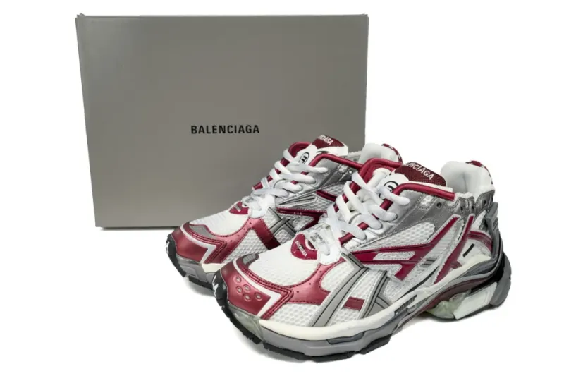 Balenciaga Runner Sneaker 'White Burgundy'  replica
