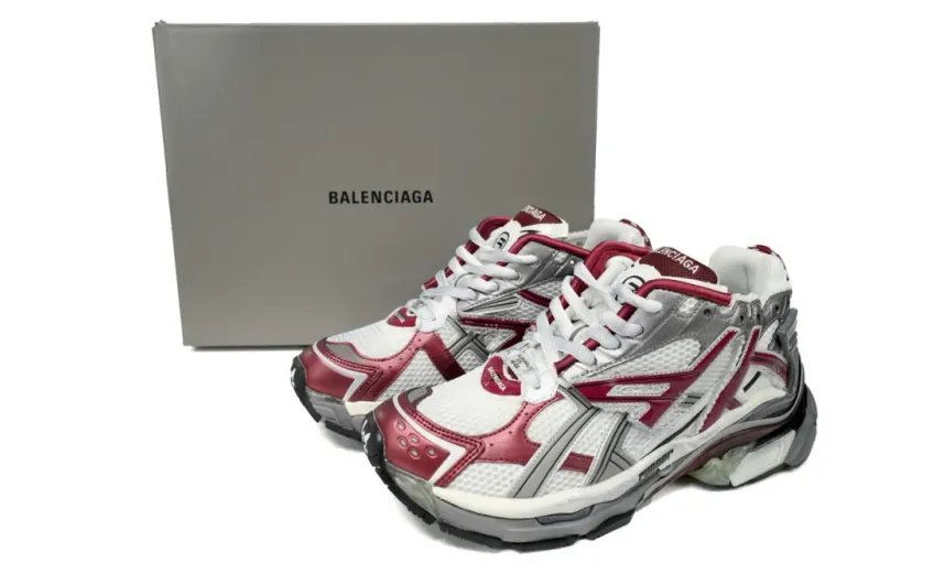 Balenciaga Runner Sneaker 'White Burgundy'  replica