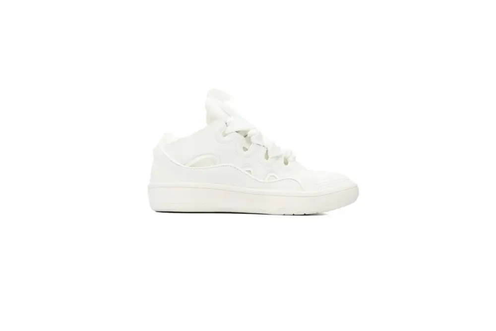  Lanvin Leather Curb All White rep