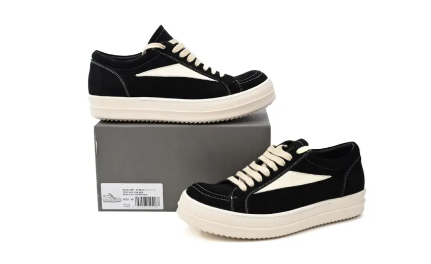 Rick Owens DRKSHDW Luxor Vintage Low Black Milk [Denim] replica