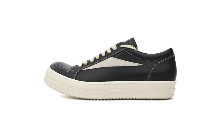 fake Rick Owens EDFU Vintage Low Black Milk [Leather]