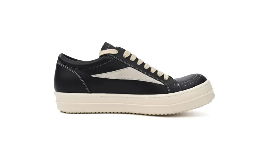 Rick Owens EDFU Vintage Low Black Milk [Leather] reps