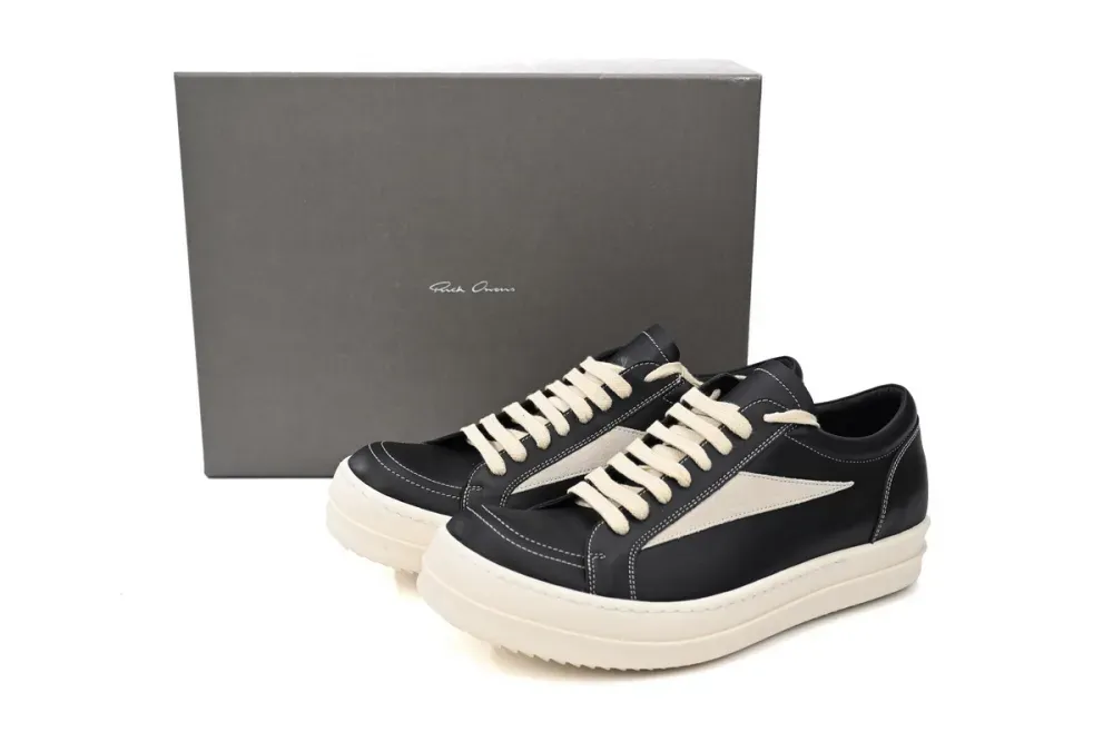 Rick Owens EDFU Vintage Low Black Milk [Leather] replica