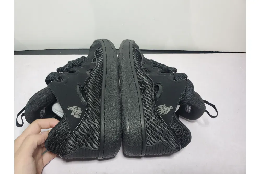 Lanvin Leather Curb Triple Black rep