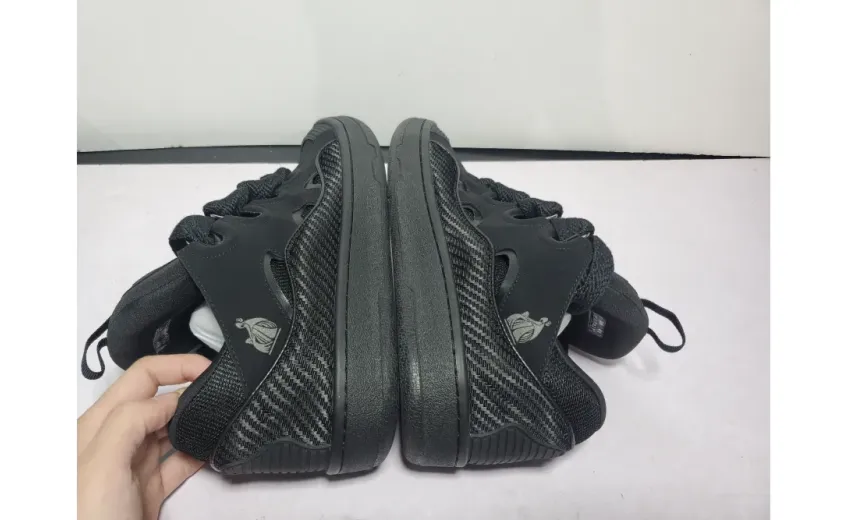 Lanvin Leather Curb Triple Black rep