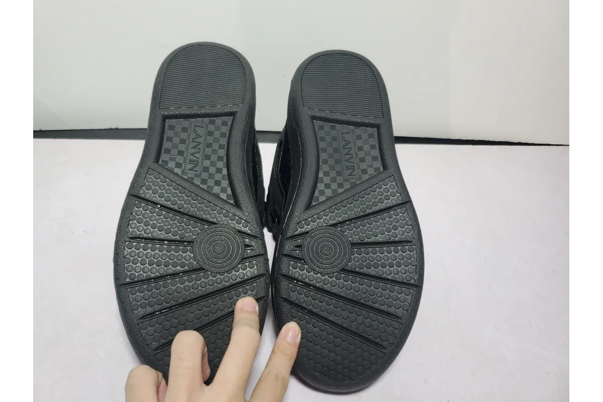 Lanvin Leather Curb Triple Black replica