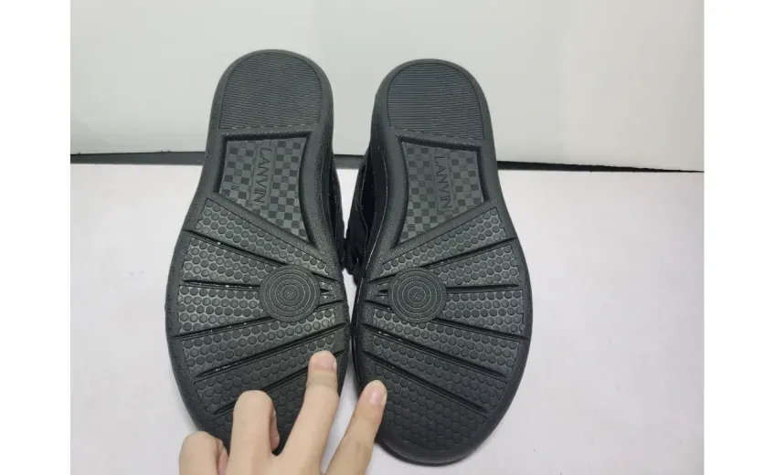 Lanvin Leather Curb Triple Black replica