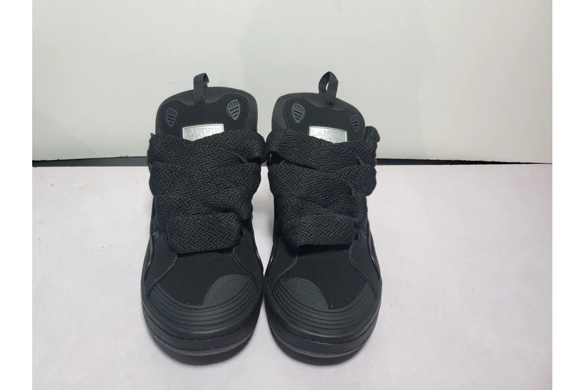 Lanvin Leather Curb Triple Black reps