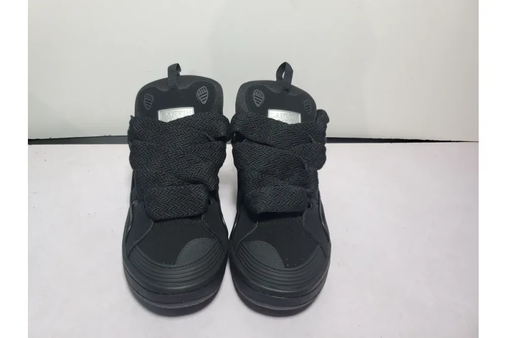 Lanvin Leather Curb Triple Black reps