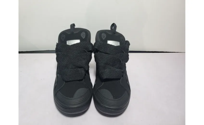 Lanvin Leather Curb Triple Black reps