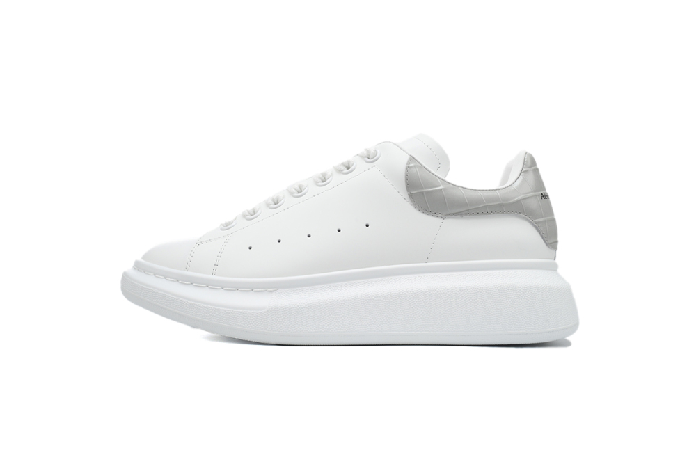 Alexander McQueen Oversized Sneaker Gray Stone Texture Heel