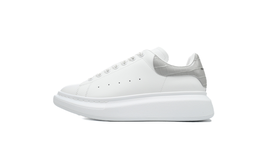 Alexander McQueen Oversized Sneaker Gray Stone Texture Heel
