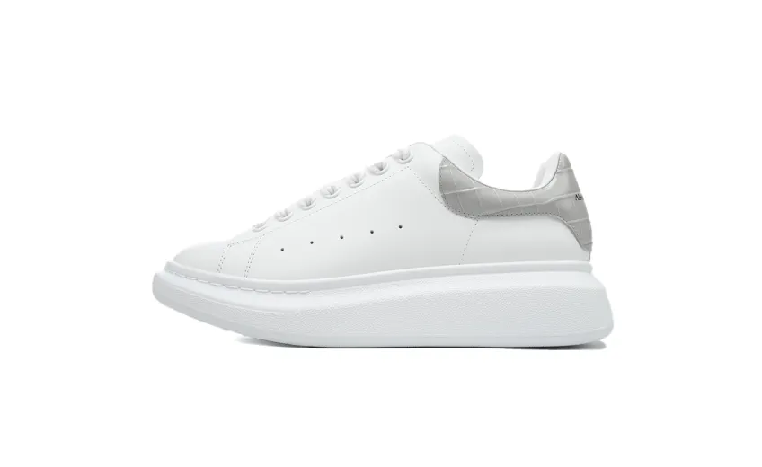 Alexander McQueen Oversized Sneaker Gray Stone Texture Heel