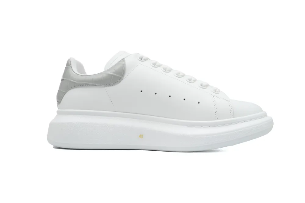 Alexander McQueen Oversized Sneaker Gray Stone Texture Heel