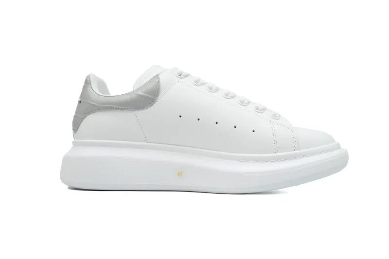 Alexander McQueen Oversized Sneaker Gray Stone Texture Heel