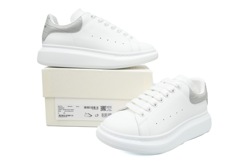 Alexander McQueen Oversized Sneaker Gray Stone Texture Heel