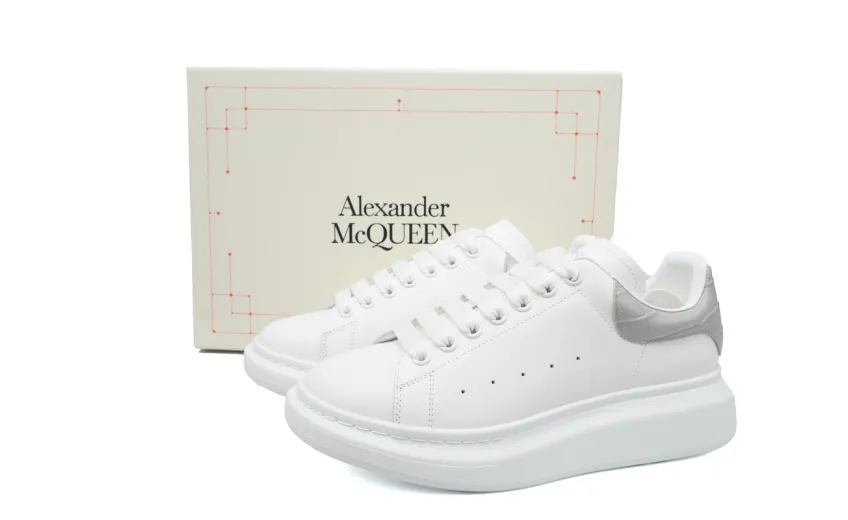 Alexander McQueen Oversized Sneaker Gray Stone Texture Heel