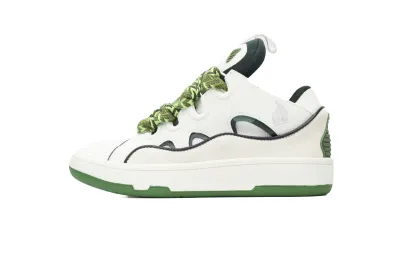 Lanvin Leather Curb White Green 01