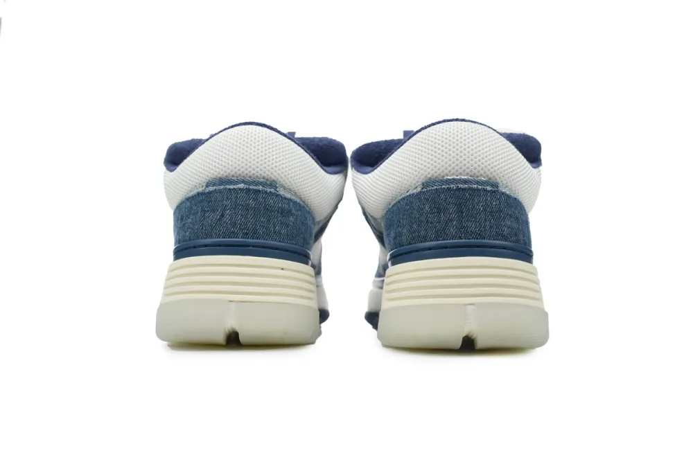 AMIRI MA-1 Leather Denim Blue