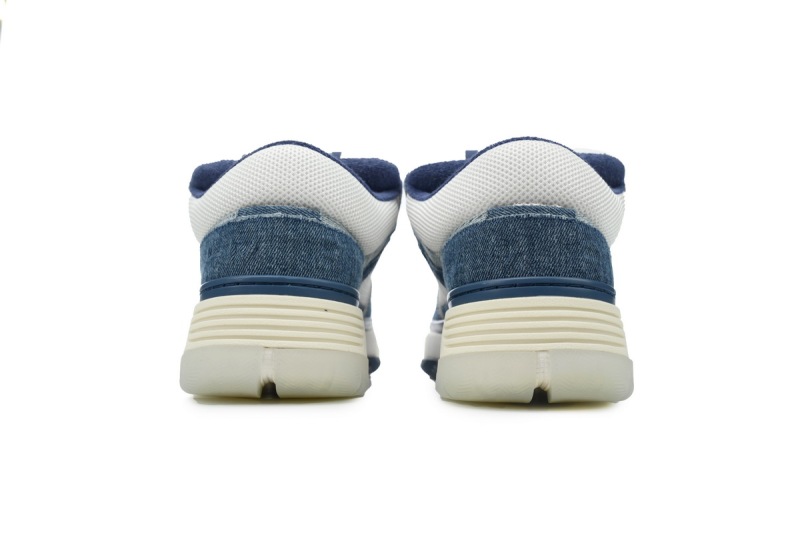 AMIRI MA-1 Leather Denim Blue
