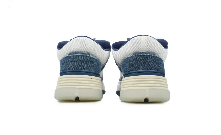 AMIRI MA-1 Leather Denim Blue