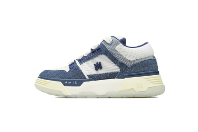 AMIRI MA-1 Leather Denim Blue 01