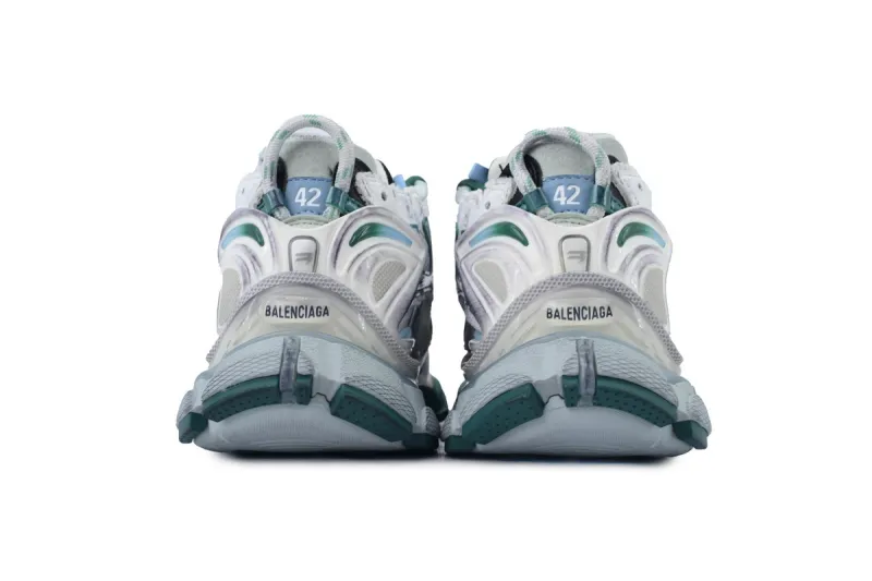 Balenciaga Runner sneaker White Green Blue 772774 W3RMU 9034 