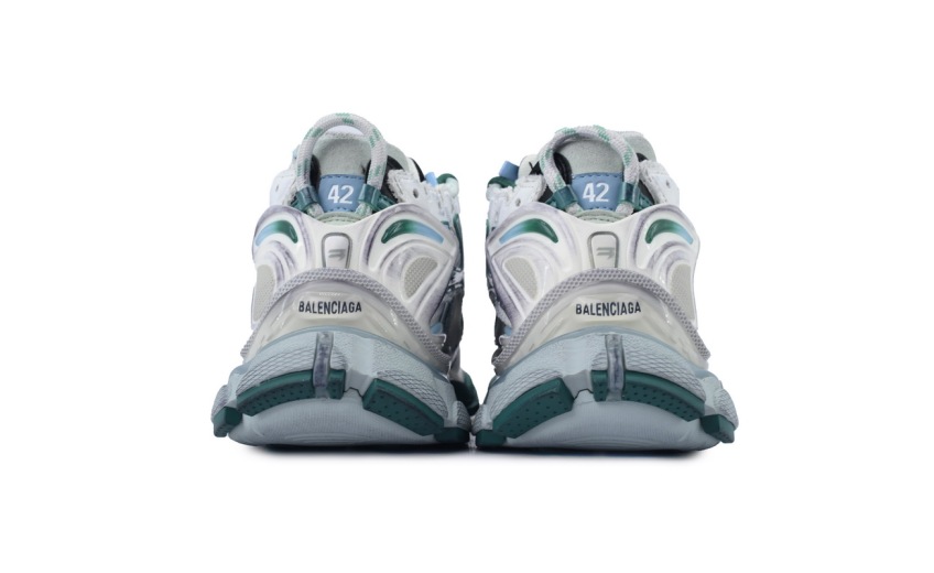 Balenciaga Runner sneaker White Green Blue 772774 W3RMU 9034 