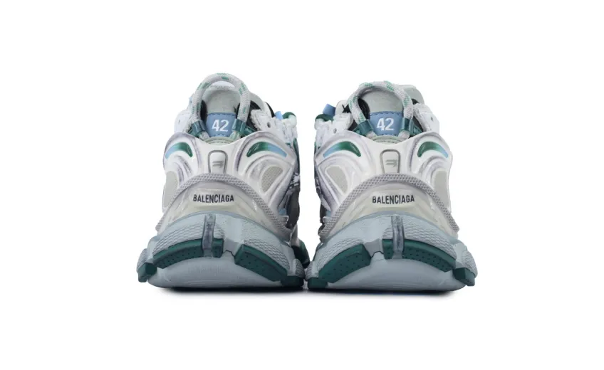 Balenciaga Runner sneaker White Green Blue 772774 W3RMU 9034 