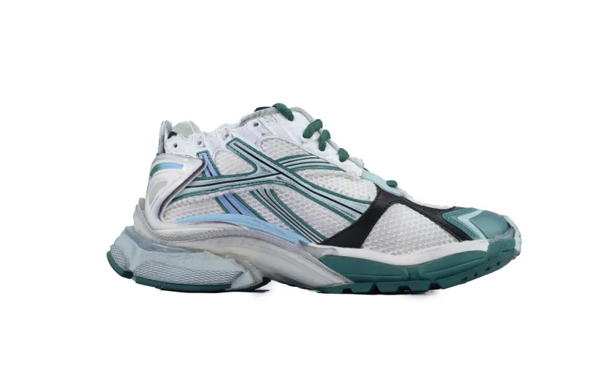 Balenciaga Runner sneaker White Green Blue 772774 W3RMU 9034 