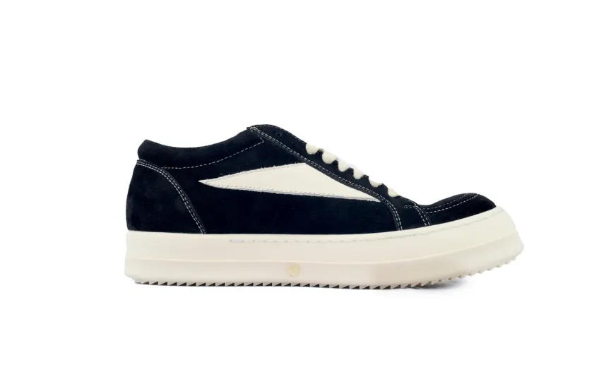 Rick Owens DRKSHDW Vintage Sneaks Black Milk White