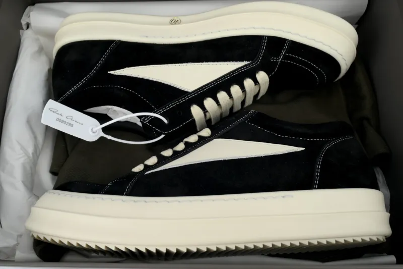 Rick Owens DRKSHDW Vintage Sneaks Black Milk White