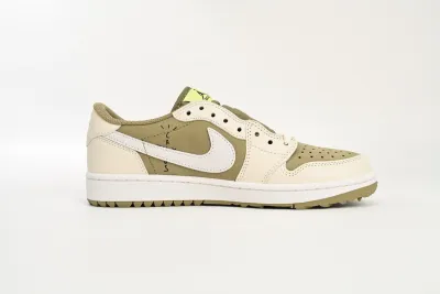 Travis Scott x Air Jordan 1 Low Golf 'Neutral Olive' FZ3124-200 02