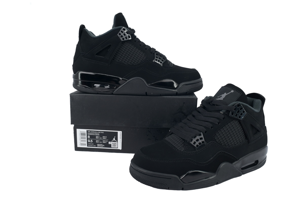 fake 4 black cat jordan